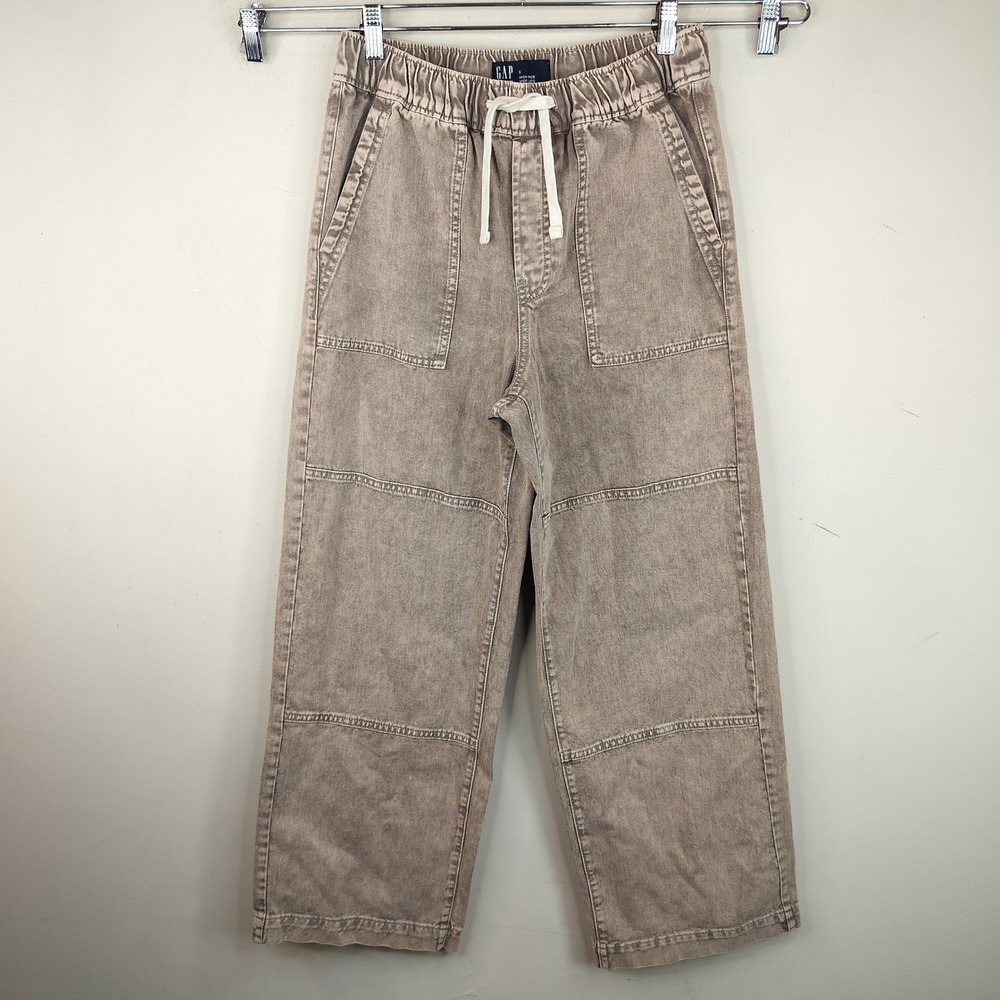 Gap Wide Leg High Waist Denim Pants Womens Small Utility Faded Brown Baggy